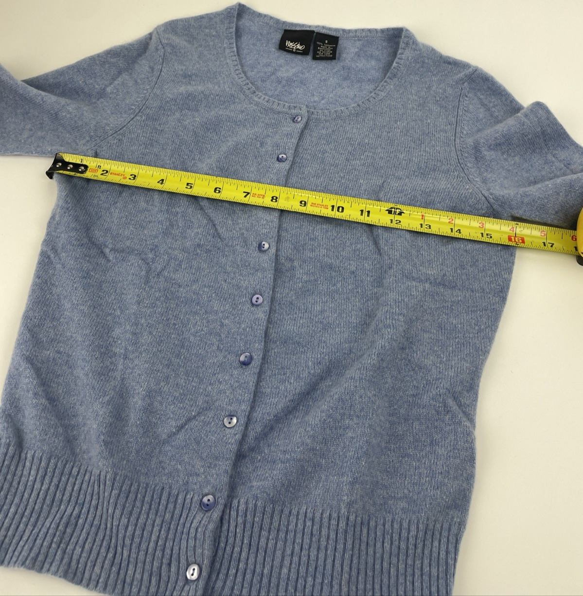 Mossimo Supply Co. Women’s Knit Cashmere Cardigan Small Blue Sweater Open Front