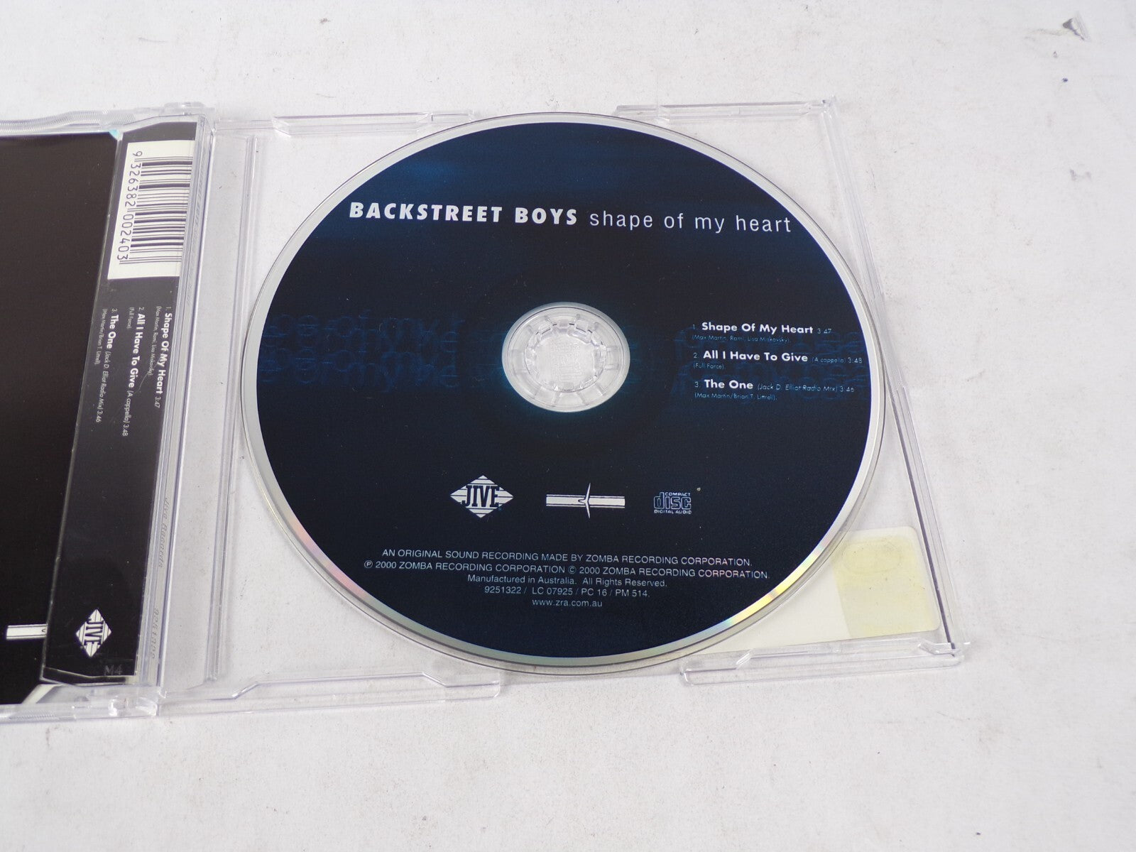 Backstreet Boys Shape Of My Heart Shape Of My Heart All I Have To Give The CD#62