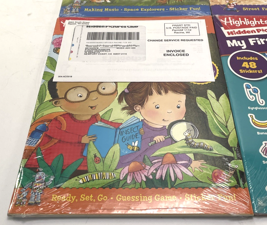 Highlights Let's Play Hidden Pictures Puzzles Books Lot of 4 - Brand New Sealed