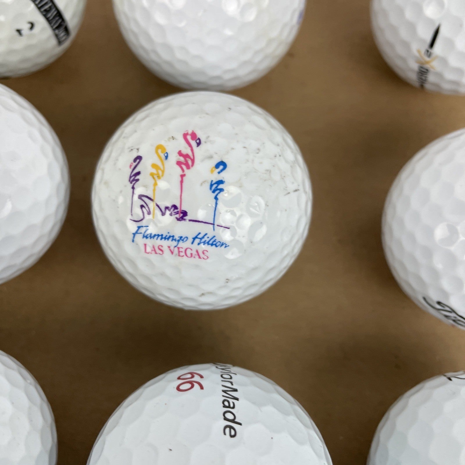 20 x Logo Golf Ball Lot Panda Bull Cali Bear Schwetty Balls FOO KING LONG Booze