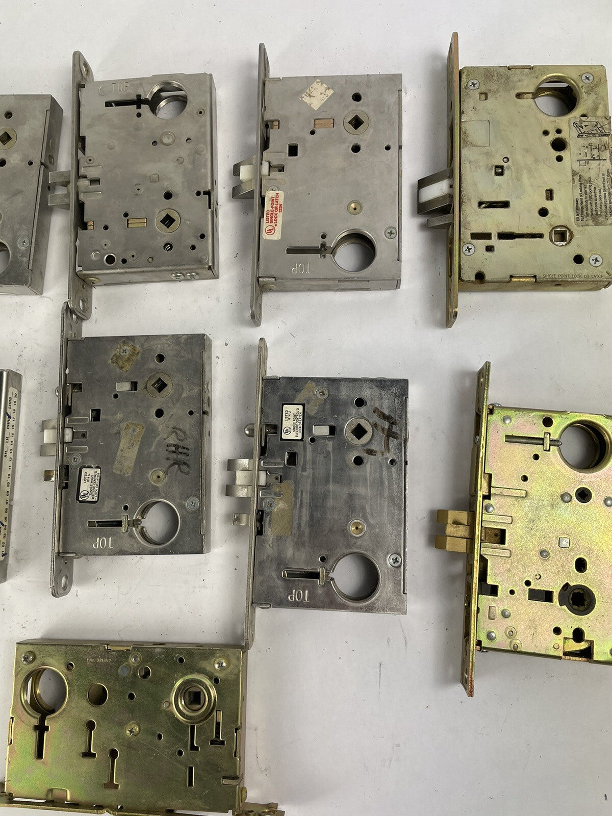 LOT of 13: Assorted Mortise passage lock body. Body only