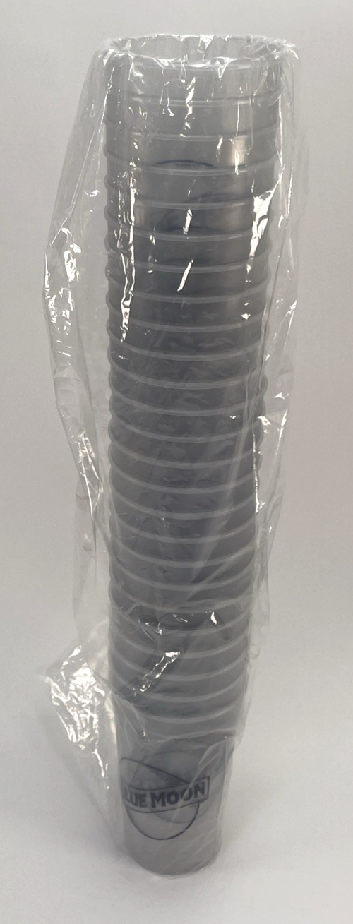 Blue Moon Plastic Party Beer Glasses Set / Lot of 25 Pint Glass Glasses 22oz