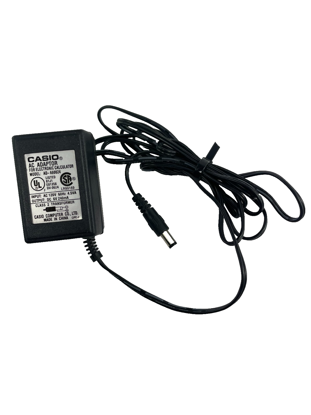 Geniune Casio Model AD-A60024 Output 5V 0.24A AC Power Supply AC Adapter #A78