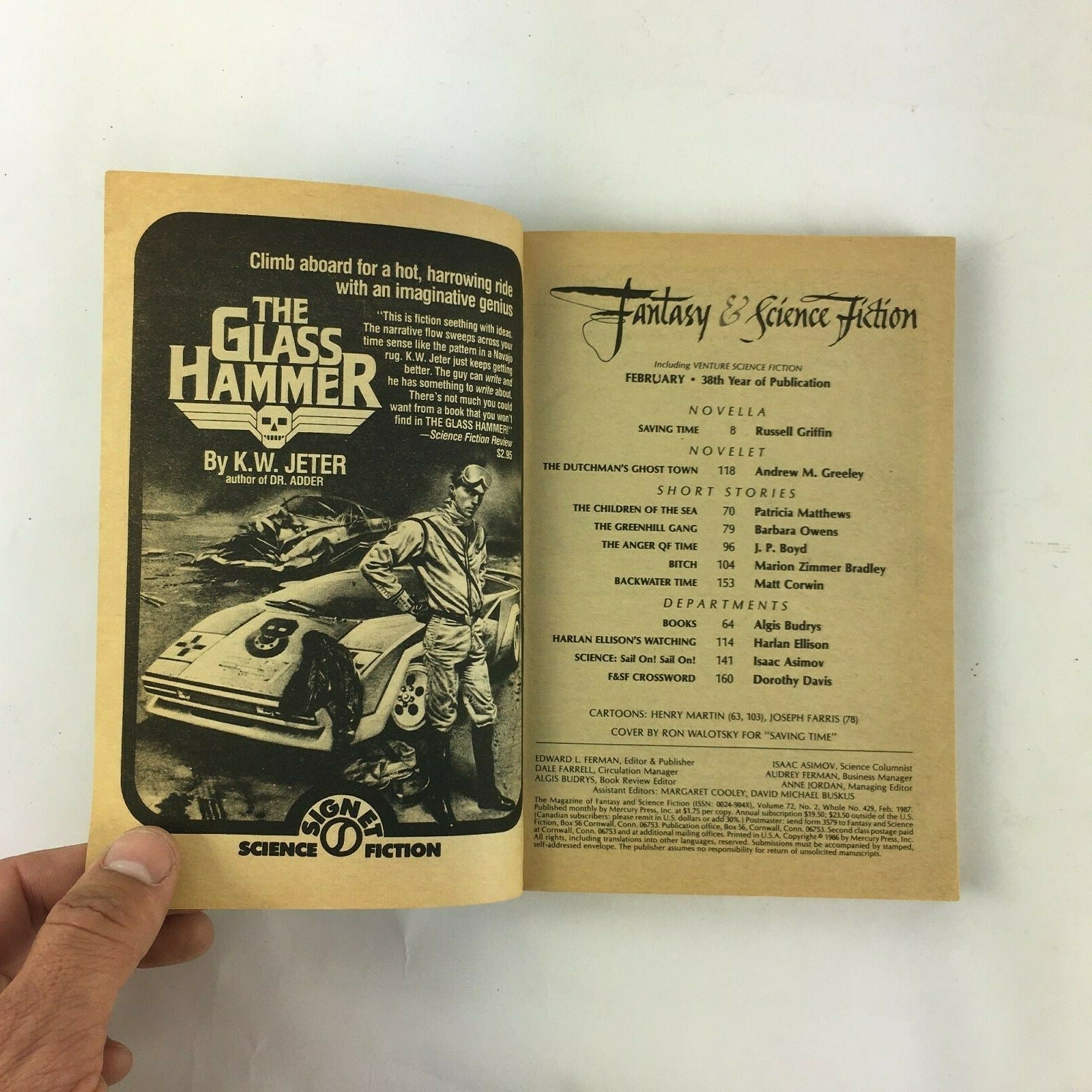 February Fantasy&Science Fiction Magazine Marion Zimmer Bradley Andrew M.Greeley