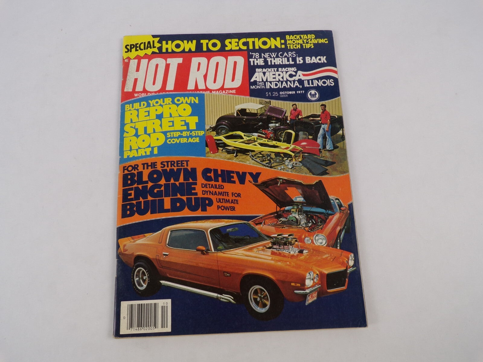 October 1977 Hot Rod Magazine Repro Street Rod Part 1 Blown Chevy Engine Buildup