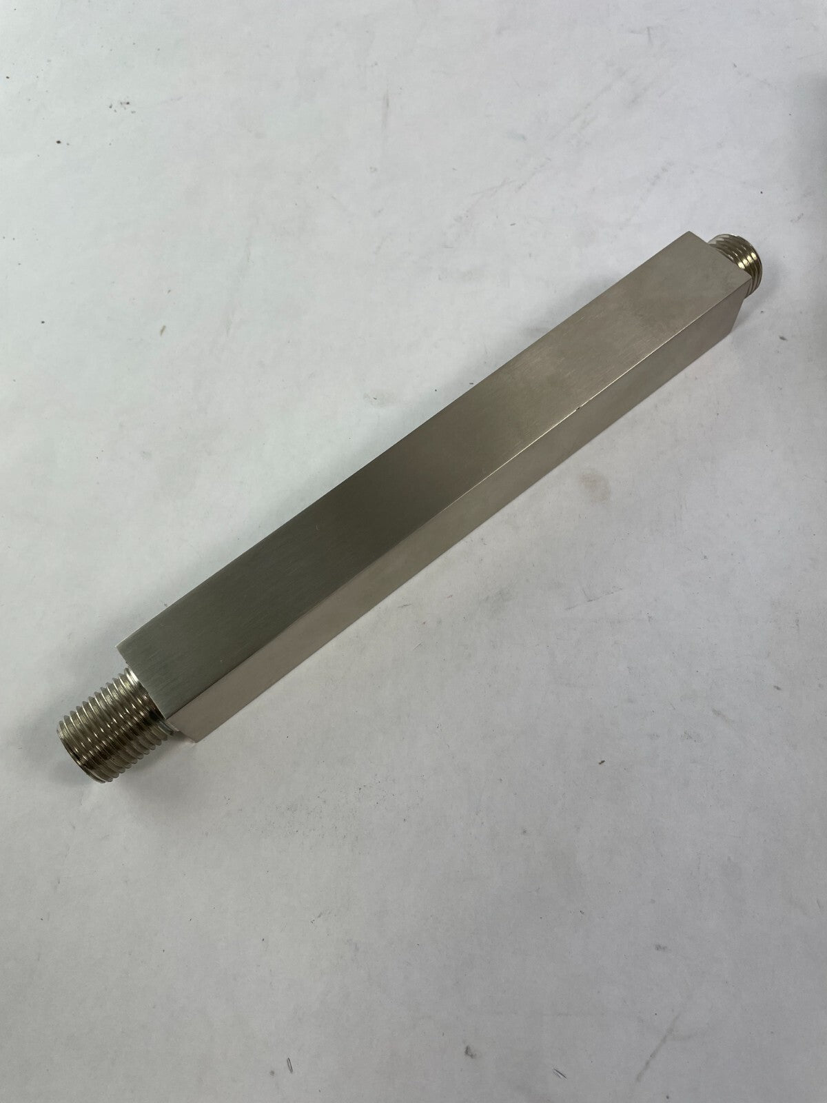 Rubi RBDVC8NN brushed nickel square vertical shower arm for rainfall shower systems