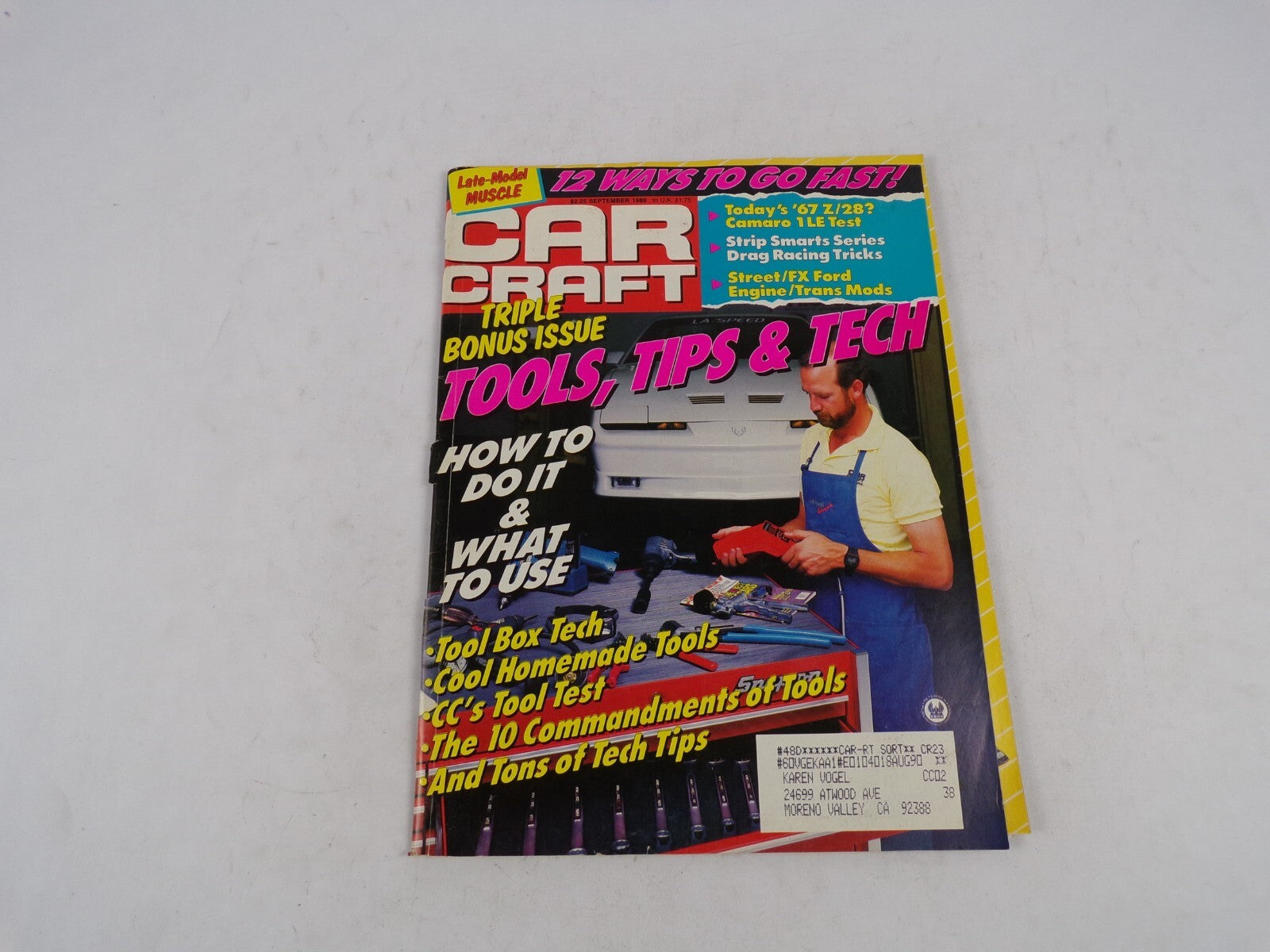 September 1989 Car Craft Triple Bonus Issue Tools, Tips & Tech How To Do It & Wh