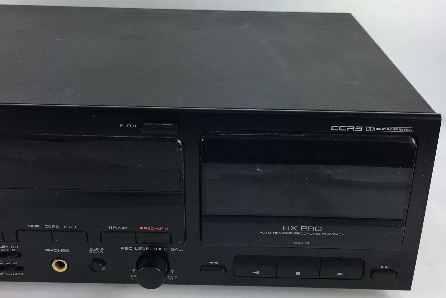 Vintage Kenwood KX-W4050 Stereo Dual Cassette Deck Powers On Does Not Engage