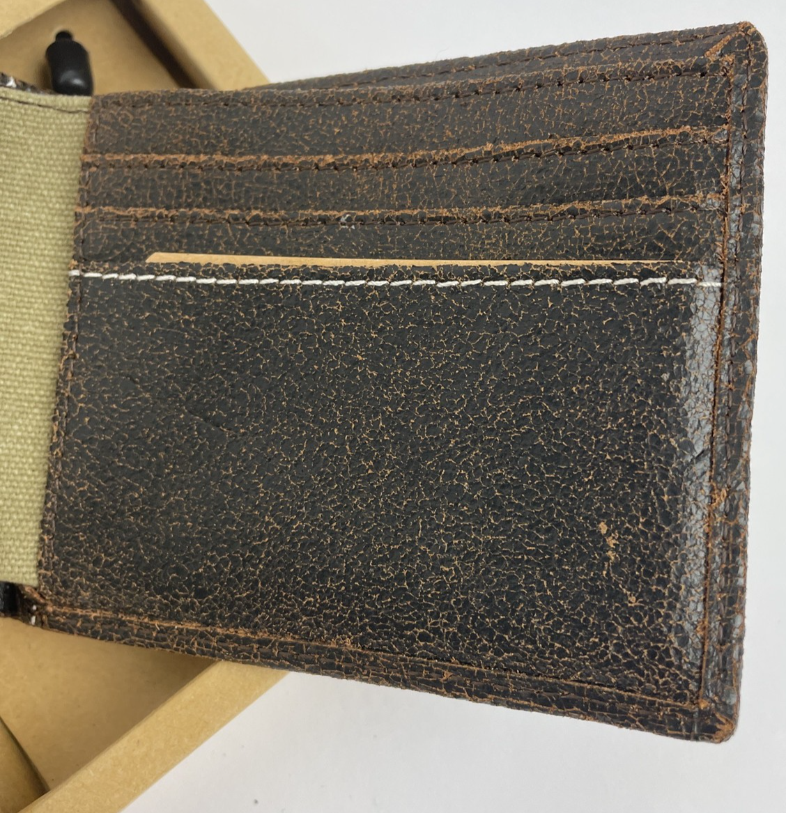 Bill Adler 1981 Brown Men's Bifold Leather Wallet Slim Billfold Wallet Handmade