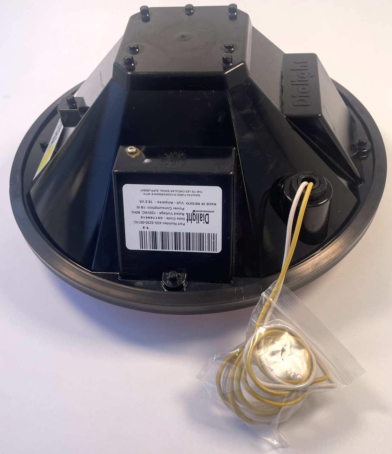 DIALIGHT 433-3230-001 XL 120VAC 60Hz 19W Yellow Color 12" Traffic Light TESTED
