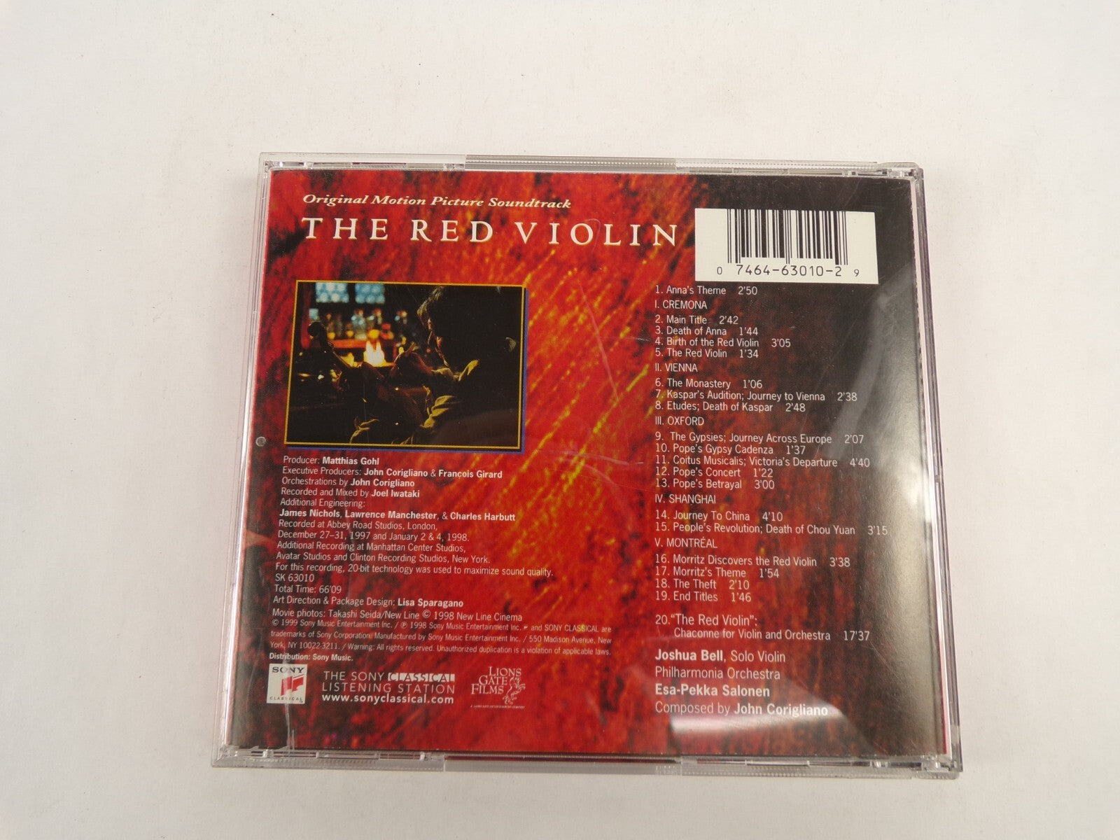 The Red Violin Cremona Vienna Oxford Shanghai Montreal The Theft CD#51