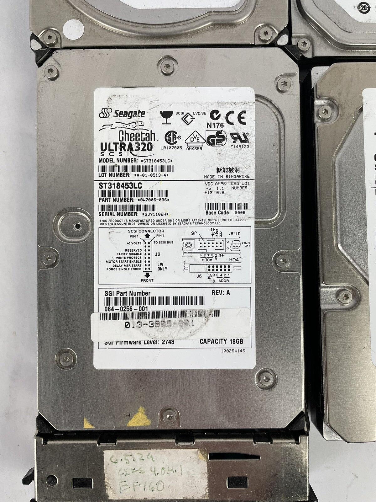 LOT OF 6 - Assorted Seagate  Hard Drives - 3.5" HDD - Cheetah - Barracuda
