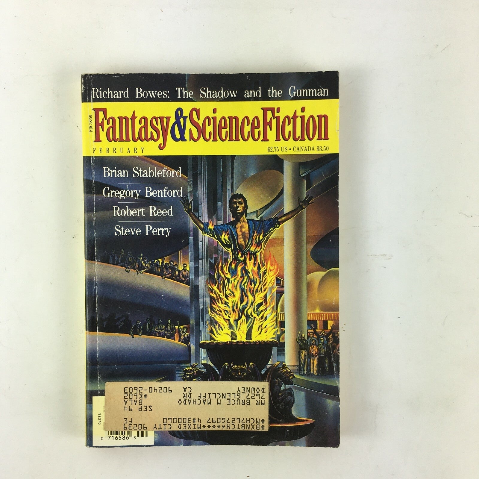 February Fantasy & Science Fiction Magazine Brian Stableford Gregory Benford