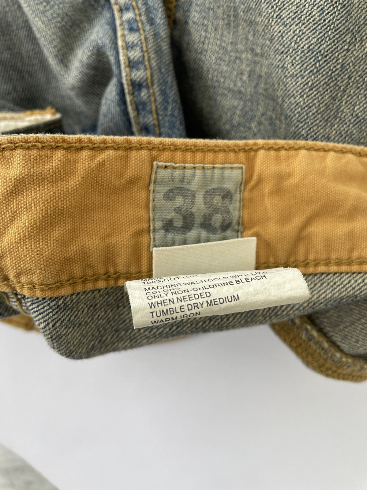 Timberland Denim Jeans Mens Size 38 X 32 Straight Leg Baggy Embroidered