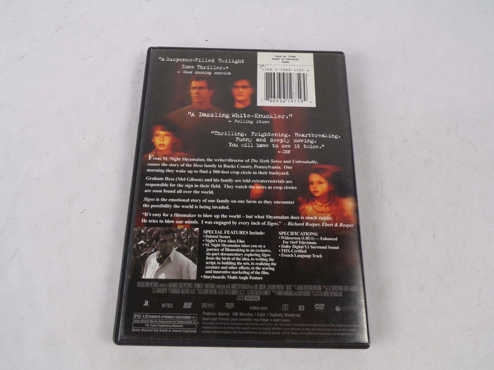Signs M.Night Shyamalan's Mel Gibson It's Happening From M.Night Shya DVD Movies