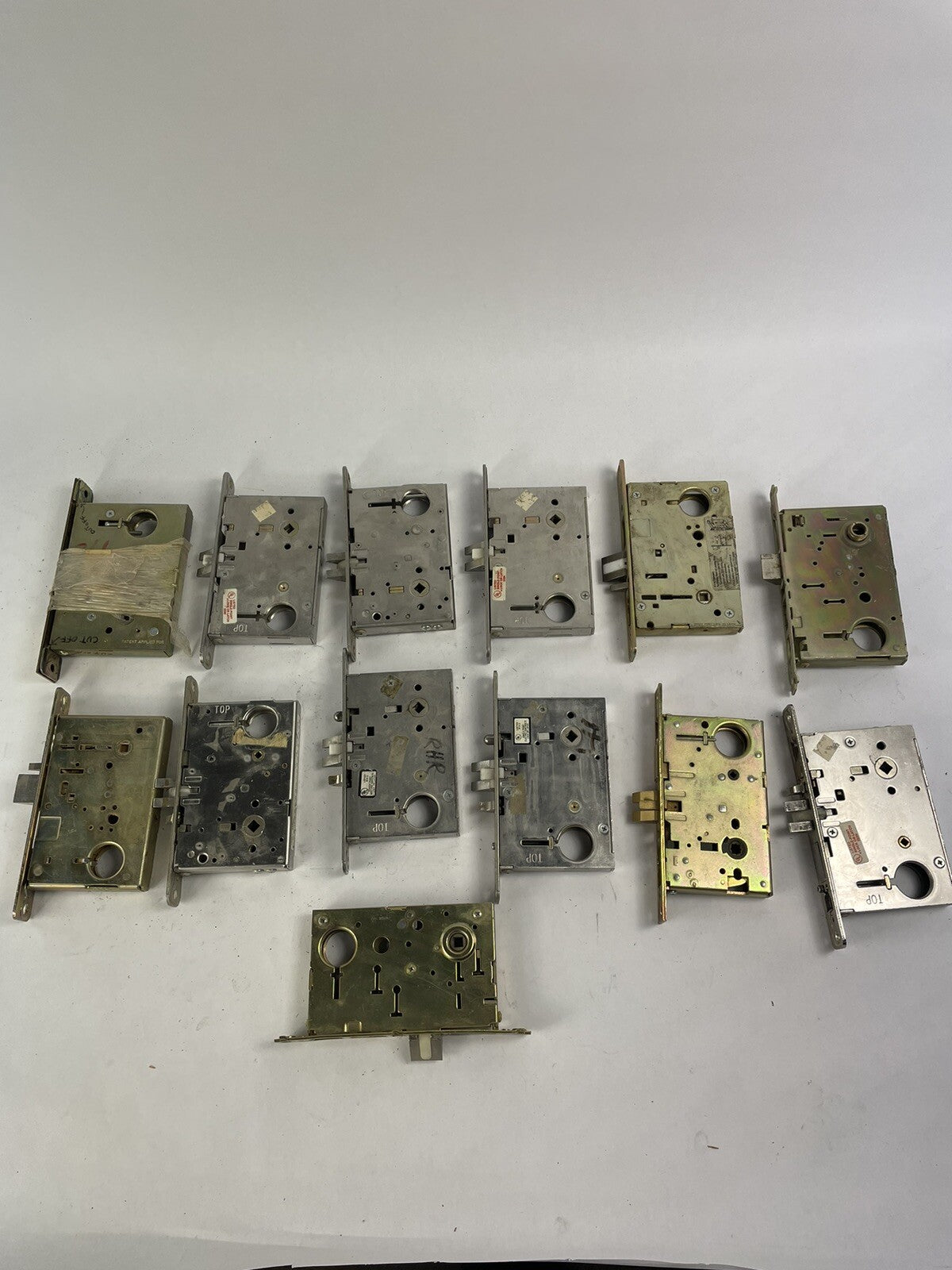 LOT of 13: Assorted Mortise passage lock body. Body only