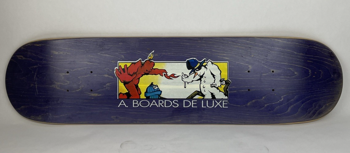 Rare A. Boards Snowboards France Skateboard Deck Original Flame Boy Wet Willy