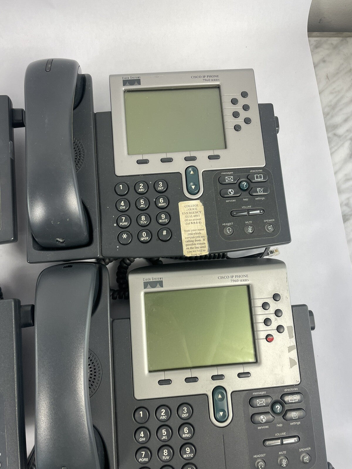 Lot of 9 Cisco IP 7900 7960 7945 PoE VoIP Business Office Phone Handset CP-7960G