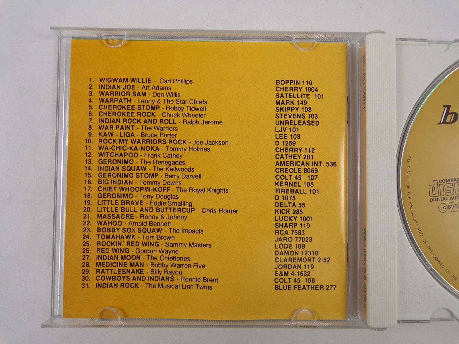 Wa Chic Ka Nocka Wigwam Willie Indian Joe Warpath Cherokee Stomp Wahoo CD #18