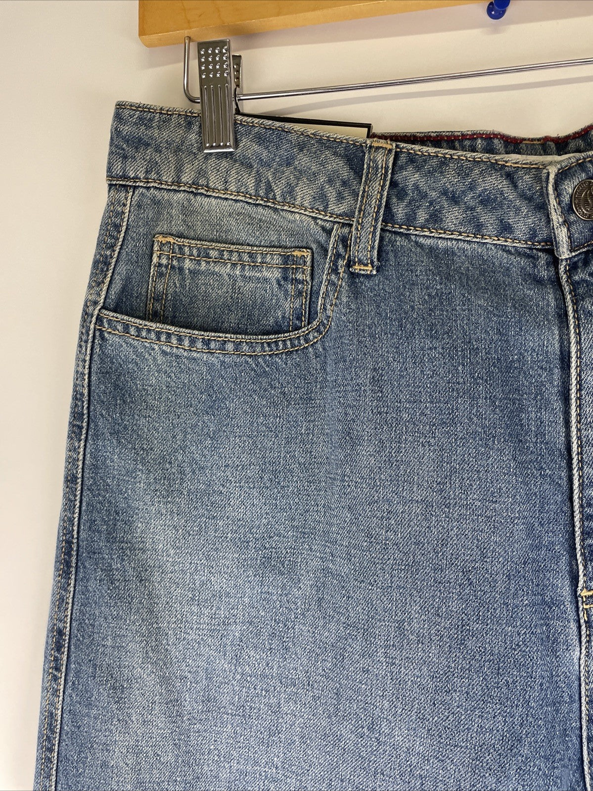PELLO Los Angeles Wide Leg Jeans 13 Grey Distressed Raw Hem High Rise Y2K Grunge