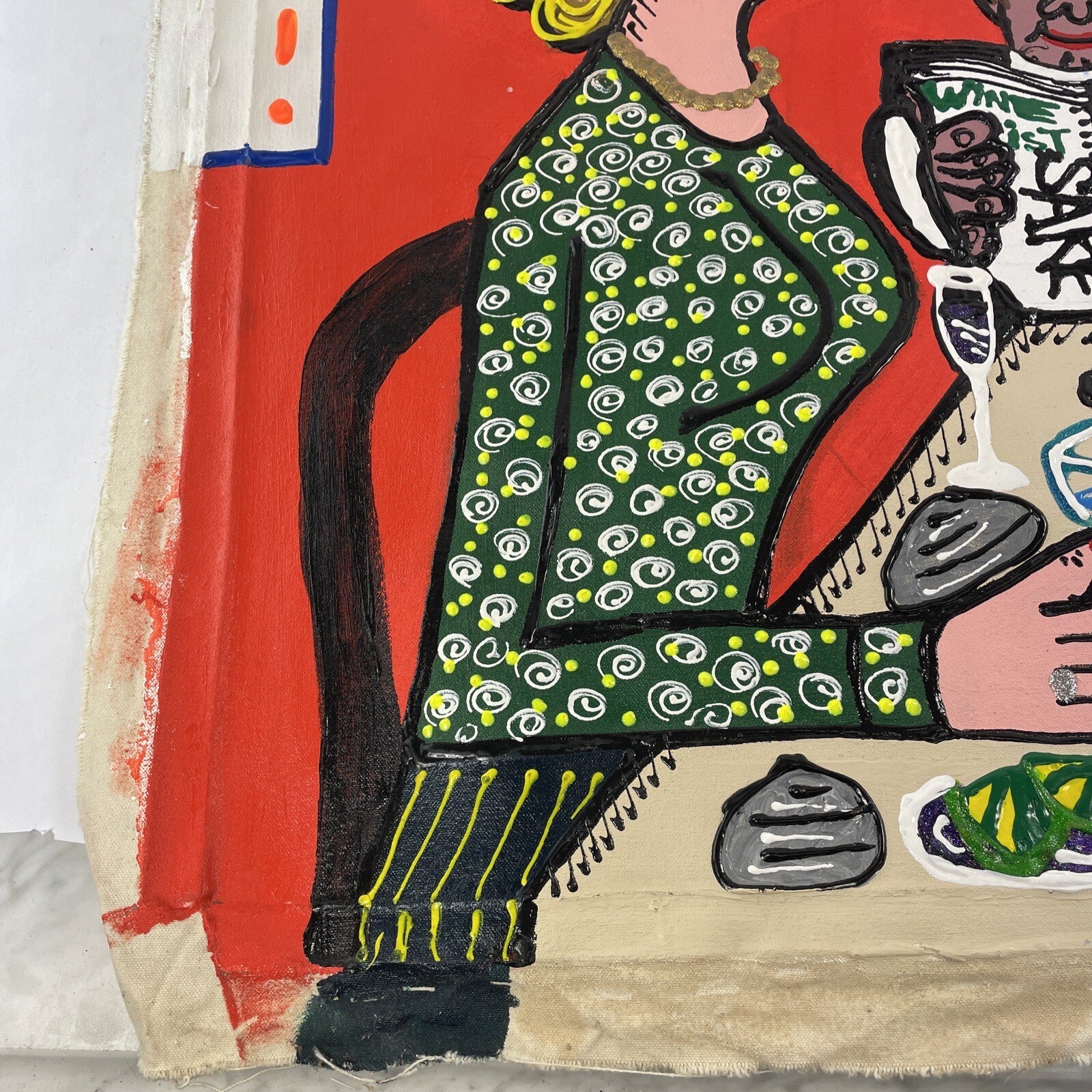 Fernando FER Sucre original oil paintings on canvas with hand-painted skateboard deck set.