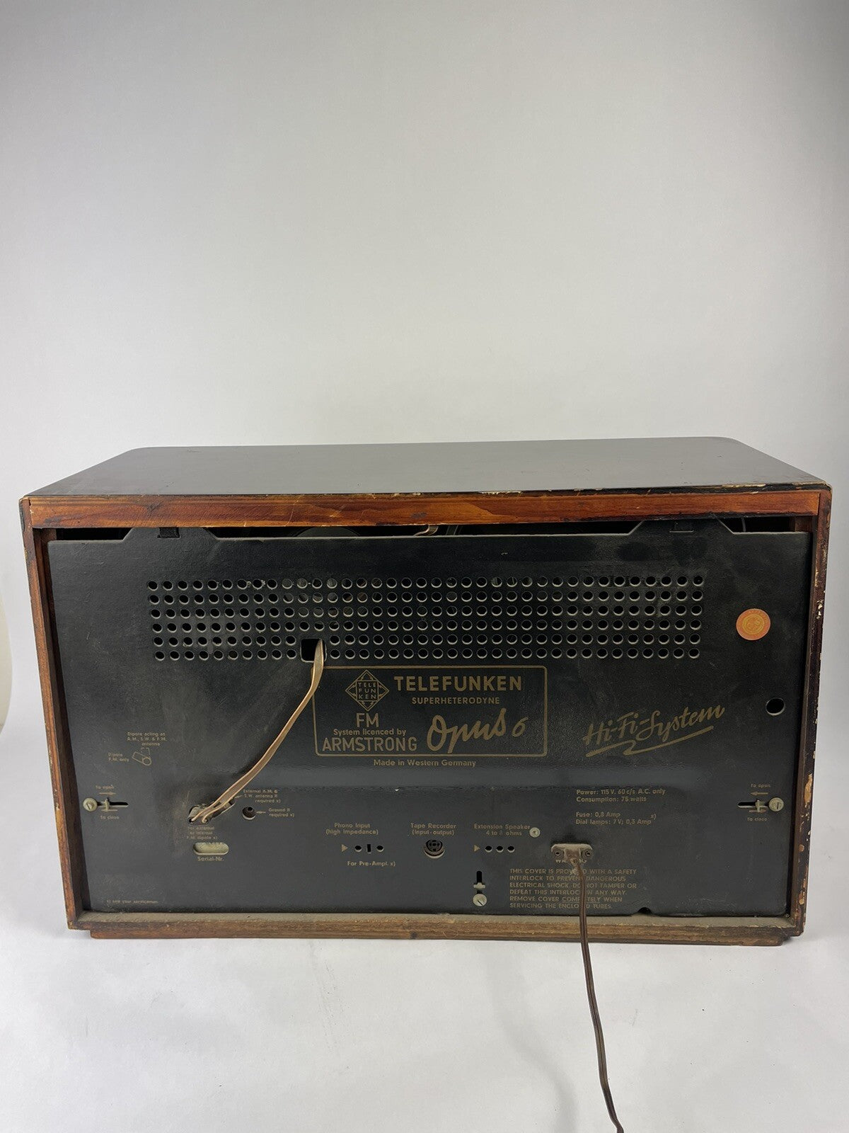 Telefunken Opus 6 HiFi Radio System Licensed by Armstrong Amplifier West Germany