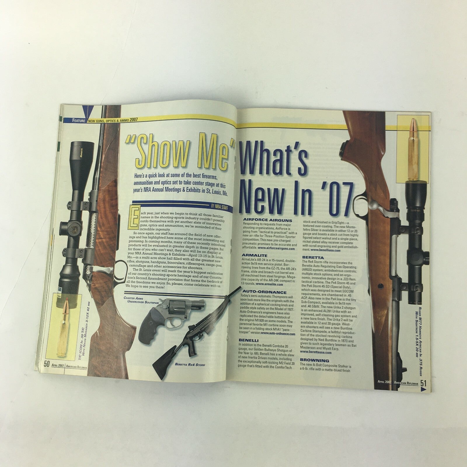 April 2007 American Rifleman Magazine Best New Guns & Gear 2007 Submachine Gun