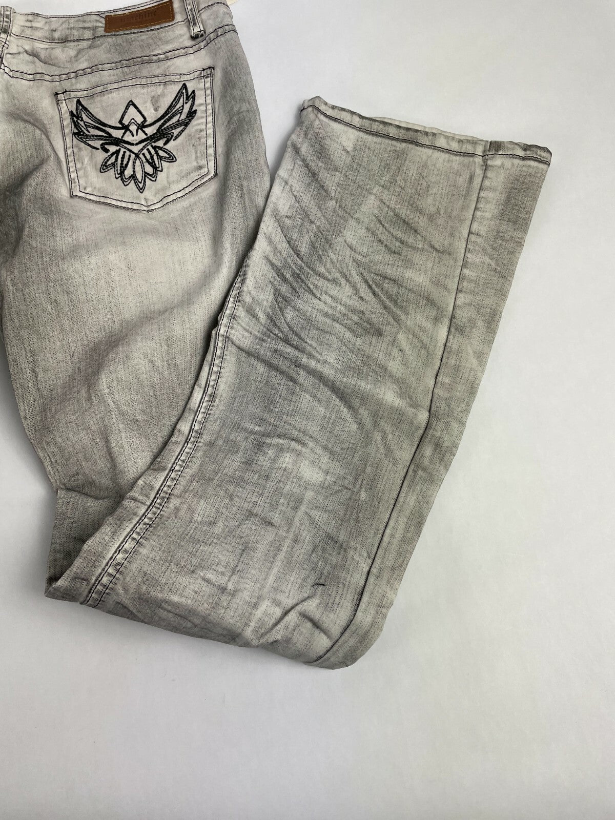 Machine Men's Denver Gray Tone Straight Denim Jeans Size W 32 L 31