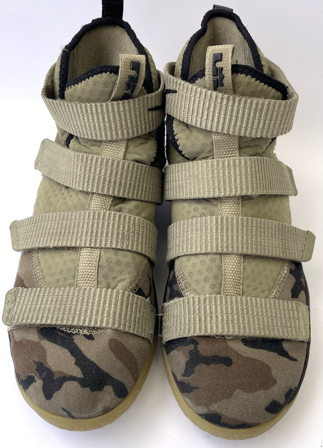 Nike Lebron James Shoes Youth Size 7 11 XI Neutral Olive Green Camouflage