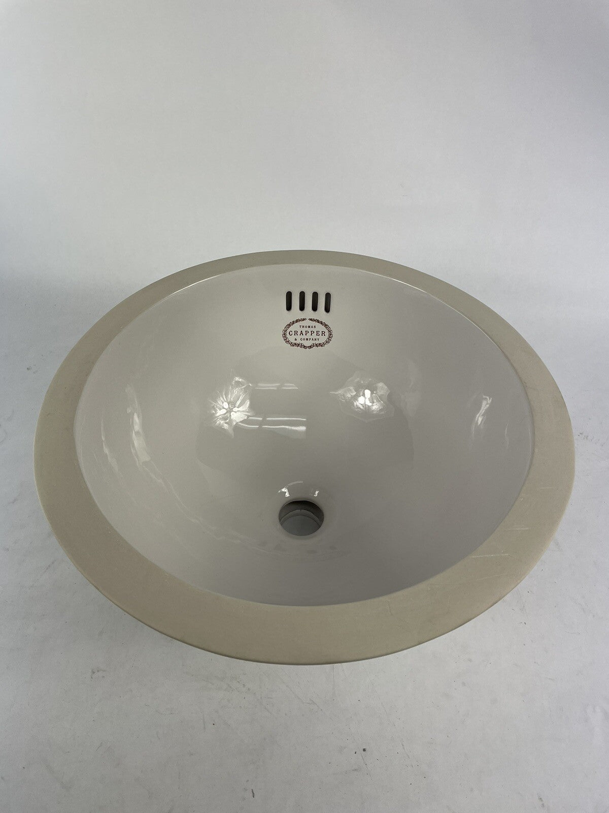 Thomas Crapper round undermount vanity basin white bathroom sink lavatory bowl
