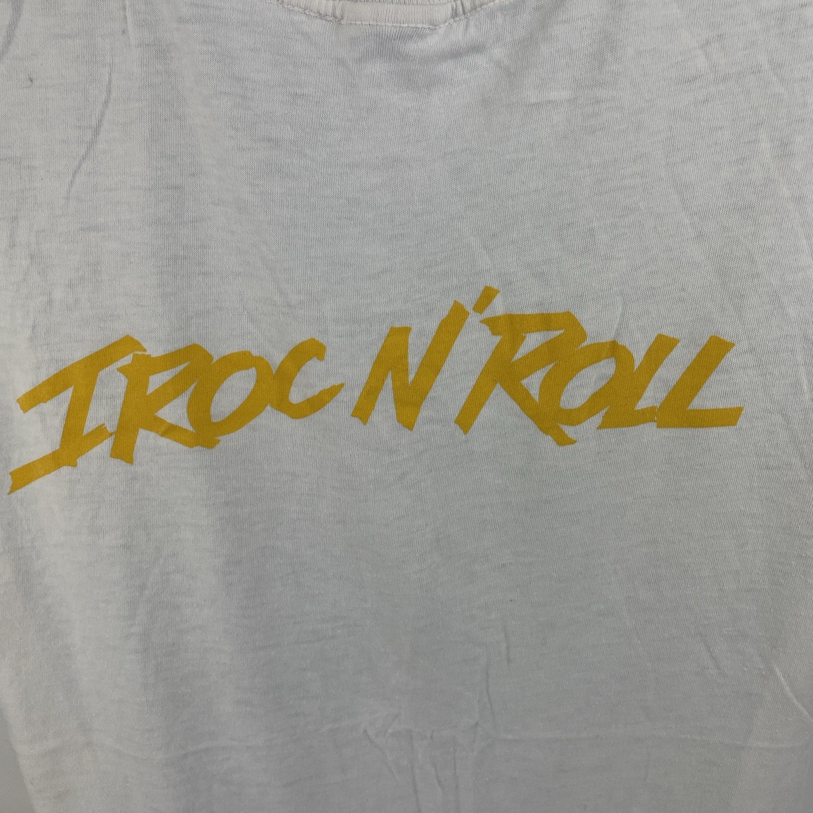 Vintage 1988 IROC N Roll Chevrolet Camaro Racing T-Shirt White Size Small Bud