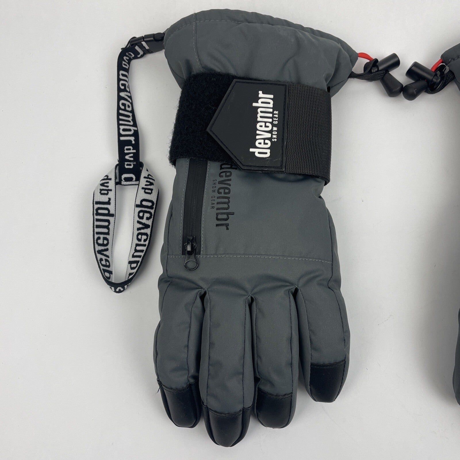 DEVEMBR BLACK Snow Gear Gloves Thinsulate Wrist Protection w Pockets X-Small