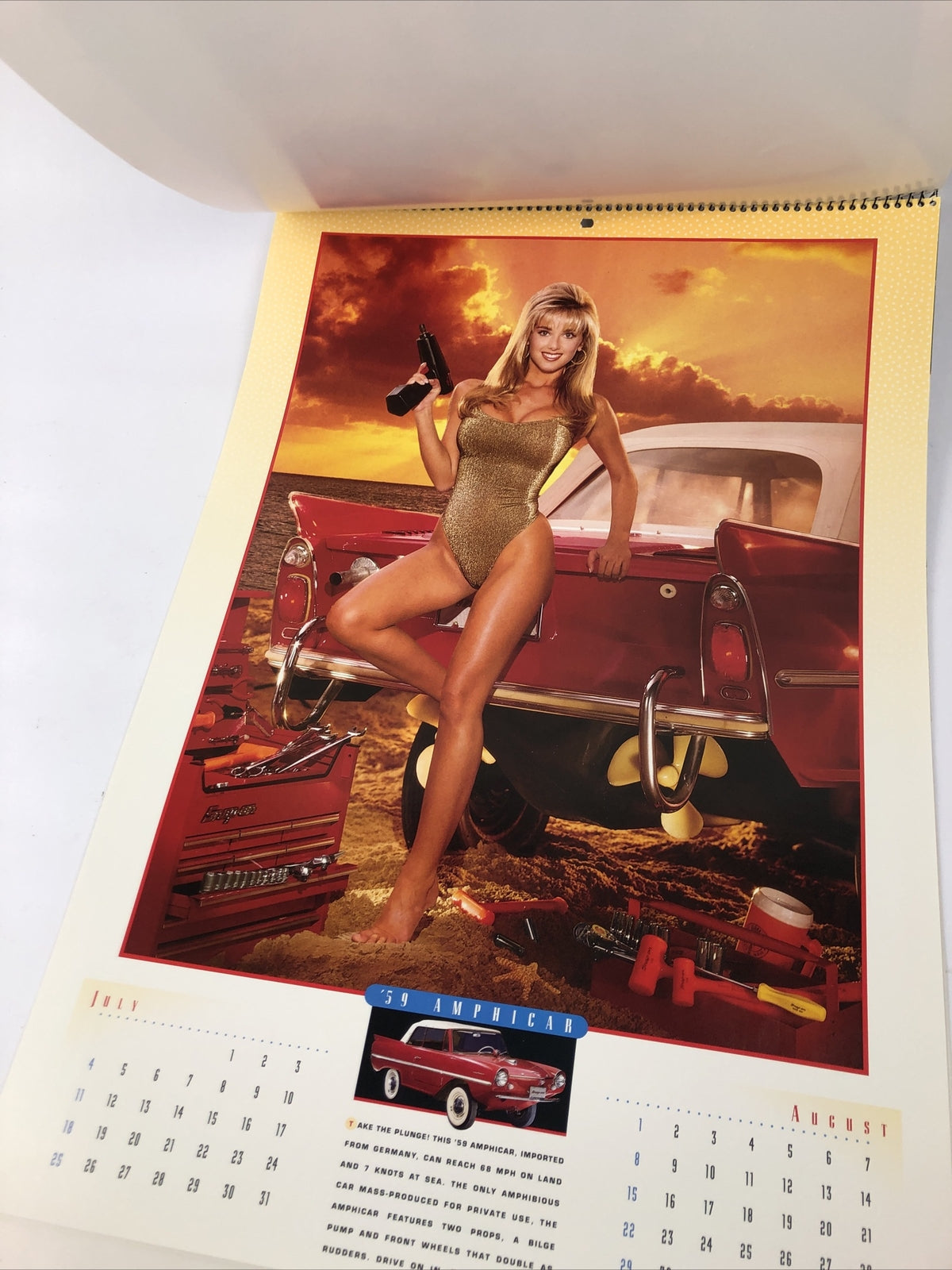 Rare Vintage 1993 SNAP-ON TOOLS Collectors Edition Pinup Girl Swimsuit Calendar 