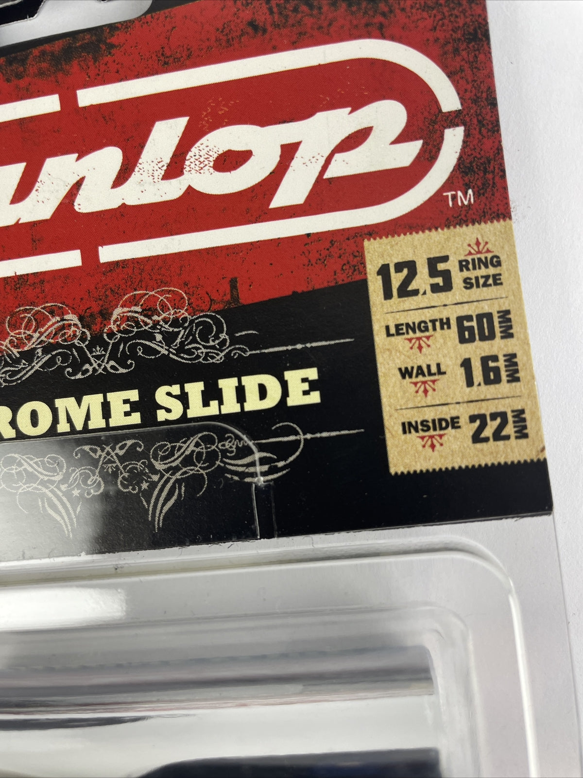Dunlop 320 Long Chromed Steel Guitar Slide 60mm ID 22mm 12.5 Ring Size U.S.A.