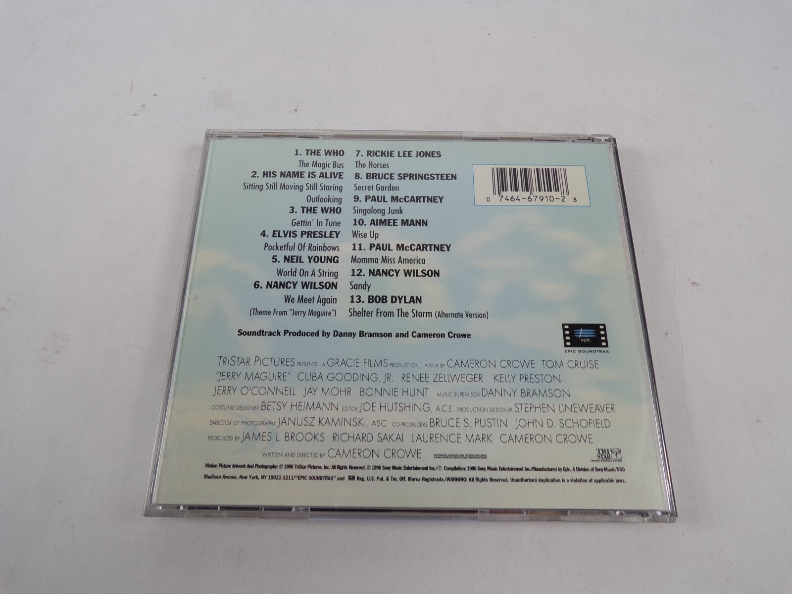Tom Cruise Jerry Maguire Music From The Motion Picture The Who His Name CD #43