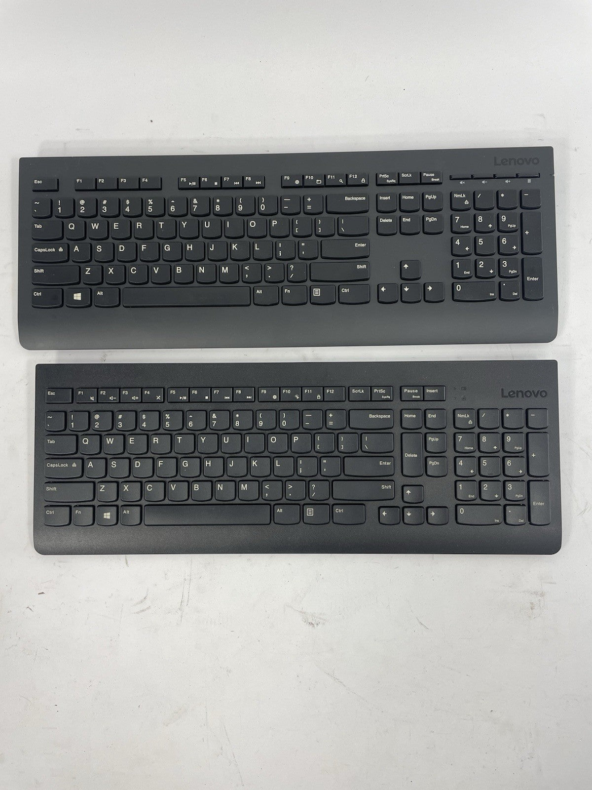 Lot of 2: LENOVO WIRELESS KEYBOARD KBRFBD71 AND KBRFBU71 No Dongle