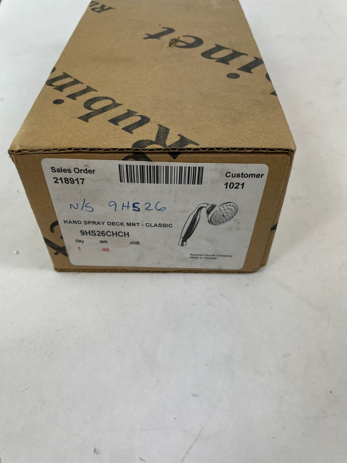 Rubinet Shower Head Hand Spray Deck Mnt Classic Chrome 9HS26