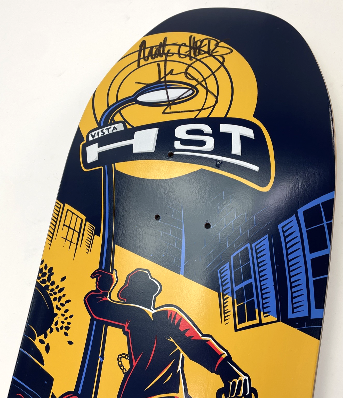 Matt Hensley H-STREET Vista Pole Swinger Skateboard Deck Signed 32.5" x 9"