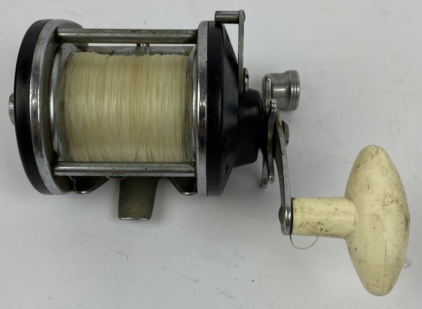 Vintage True Temper Ocean City 923C Fishing Reel Clicker Drag Level wind Working