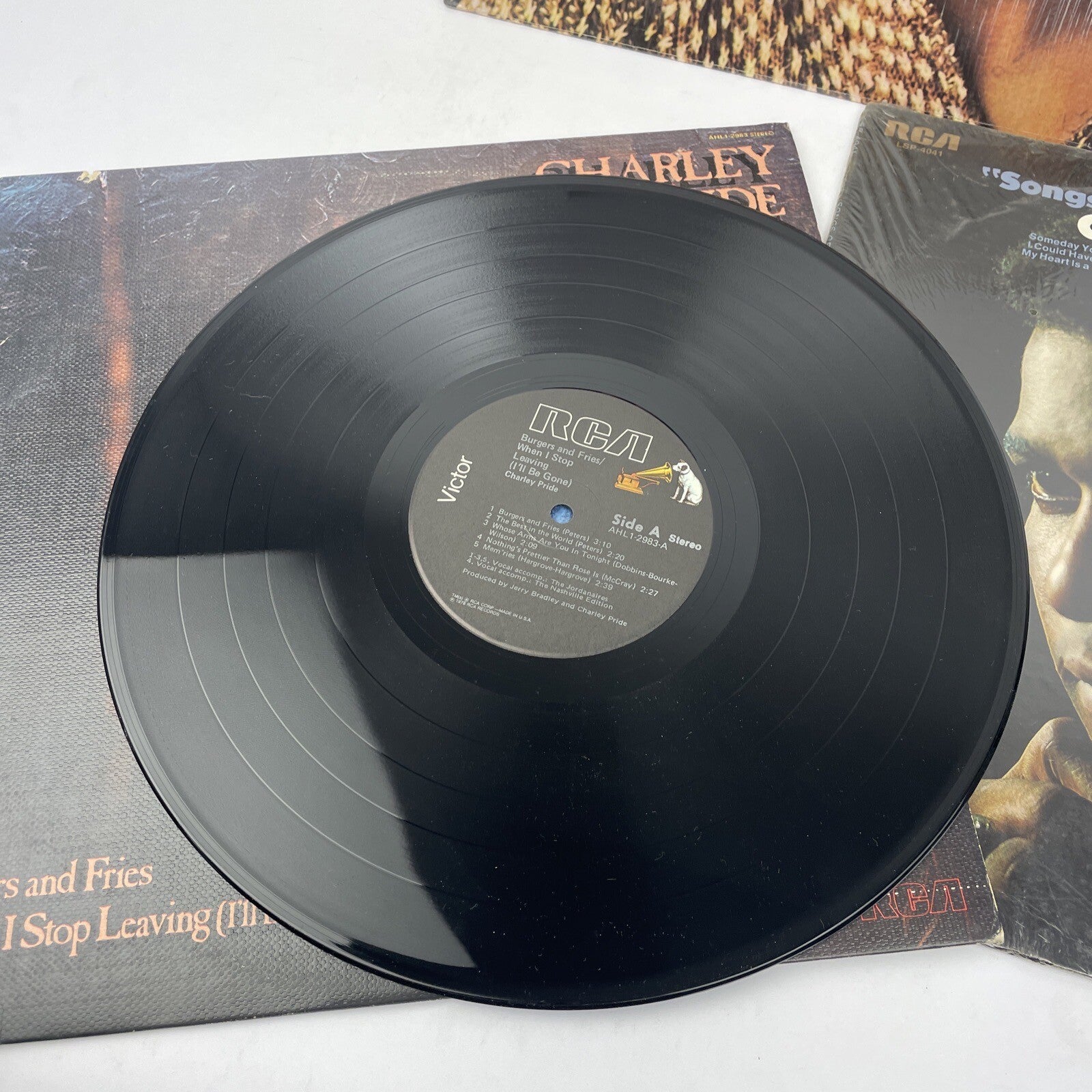 3 x CHARLIE PRIDE LP Record Lot Amazing Pride, Burgers and Fries, Songs of Pride