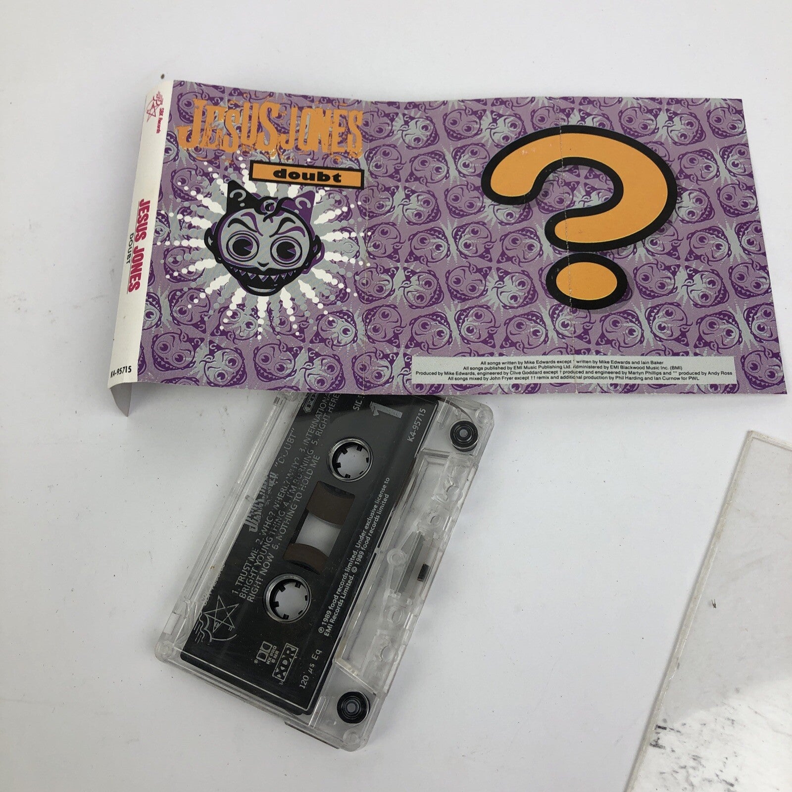Vintage Cassette Tape 1989 JESUS JONES : DOUBT - LOOK