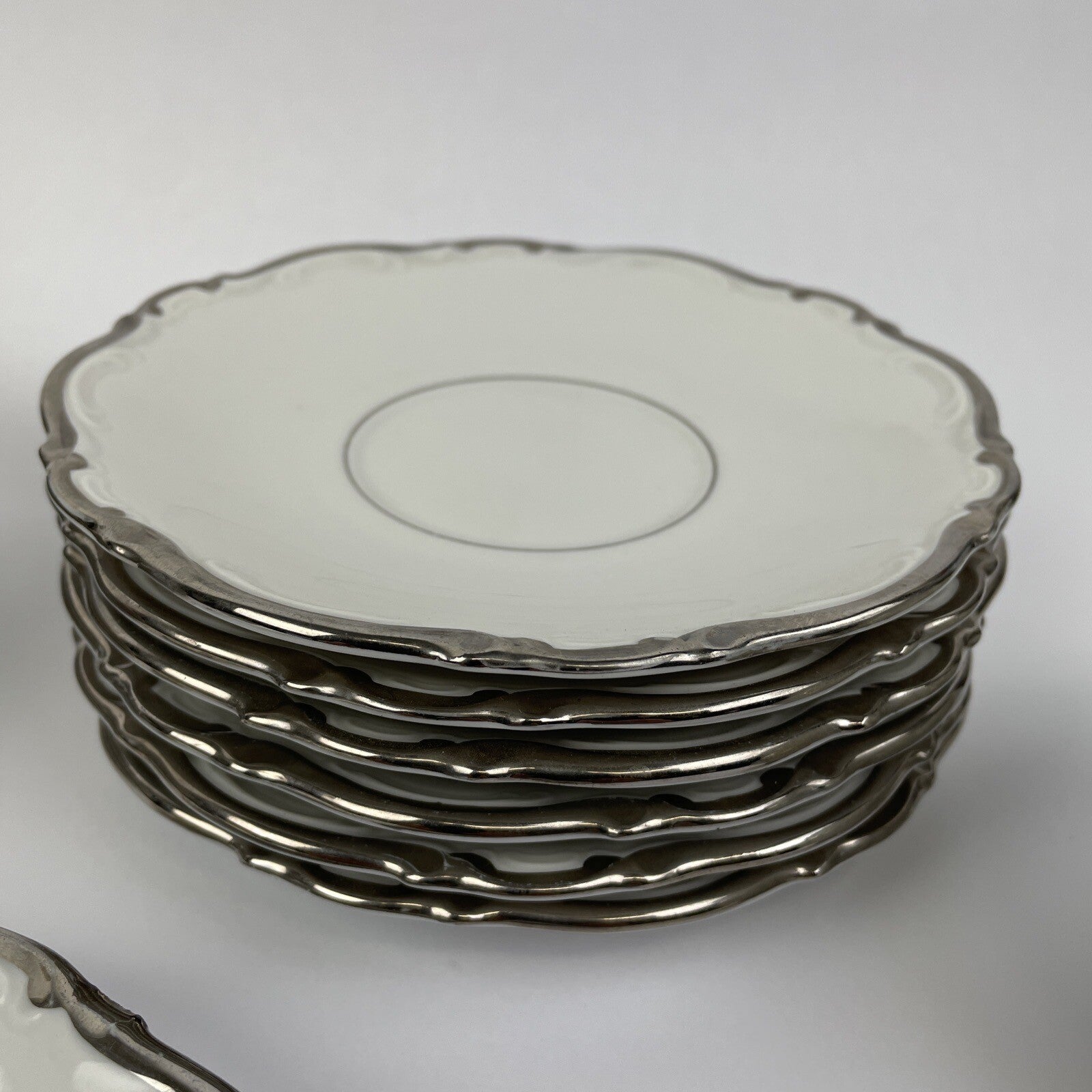 Lot 16 x  Mitterteich Z & Co. Bavaria Silver Lark Bowls Plates Tea Cup Elegance