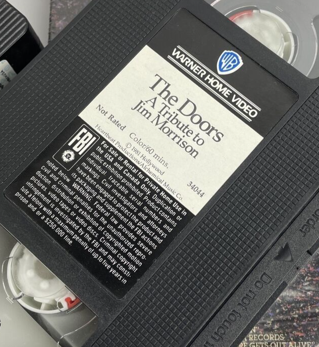 2 x The Doors Live At The Hollywood Bowl + TRIBUTE to Jim Morrison VHS Tapes Lot