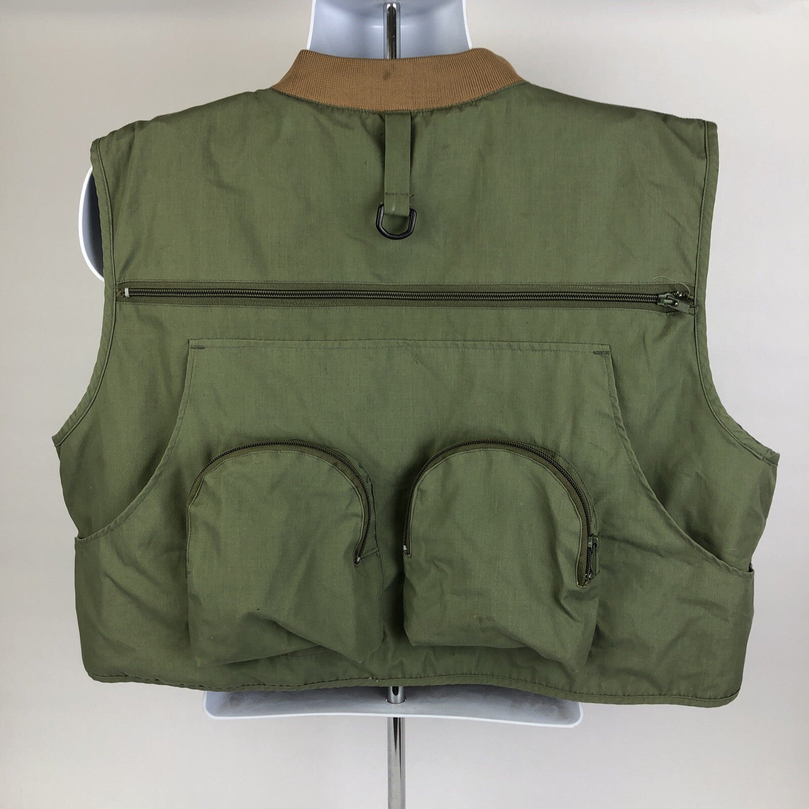 Pacific Fly Group Pro fly fishing vest olive green large with multiple storage pockets