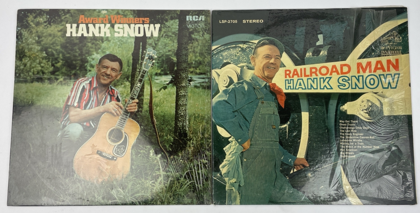 2 x HANK SNOW: Railroad Man US RCA LSP 2705 + Award Winners Stereo LP LSP 4601