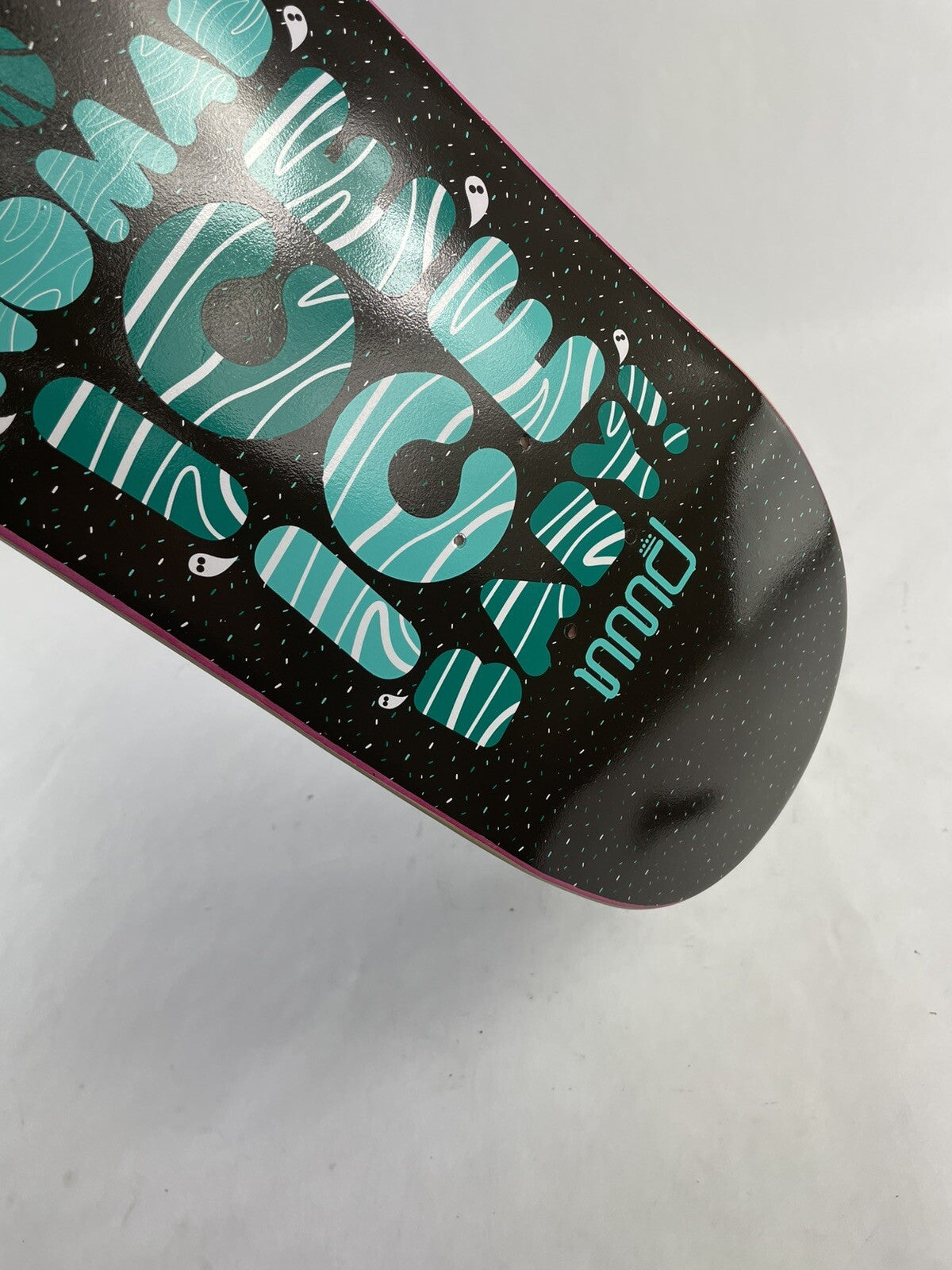 Nomad ICE ICE BABY Green 8-inch hard rock maple skateboard deck with grip tape.