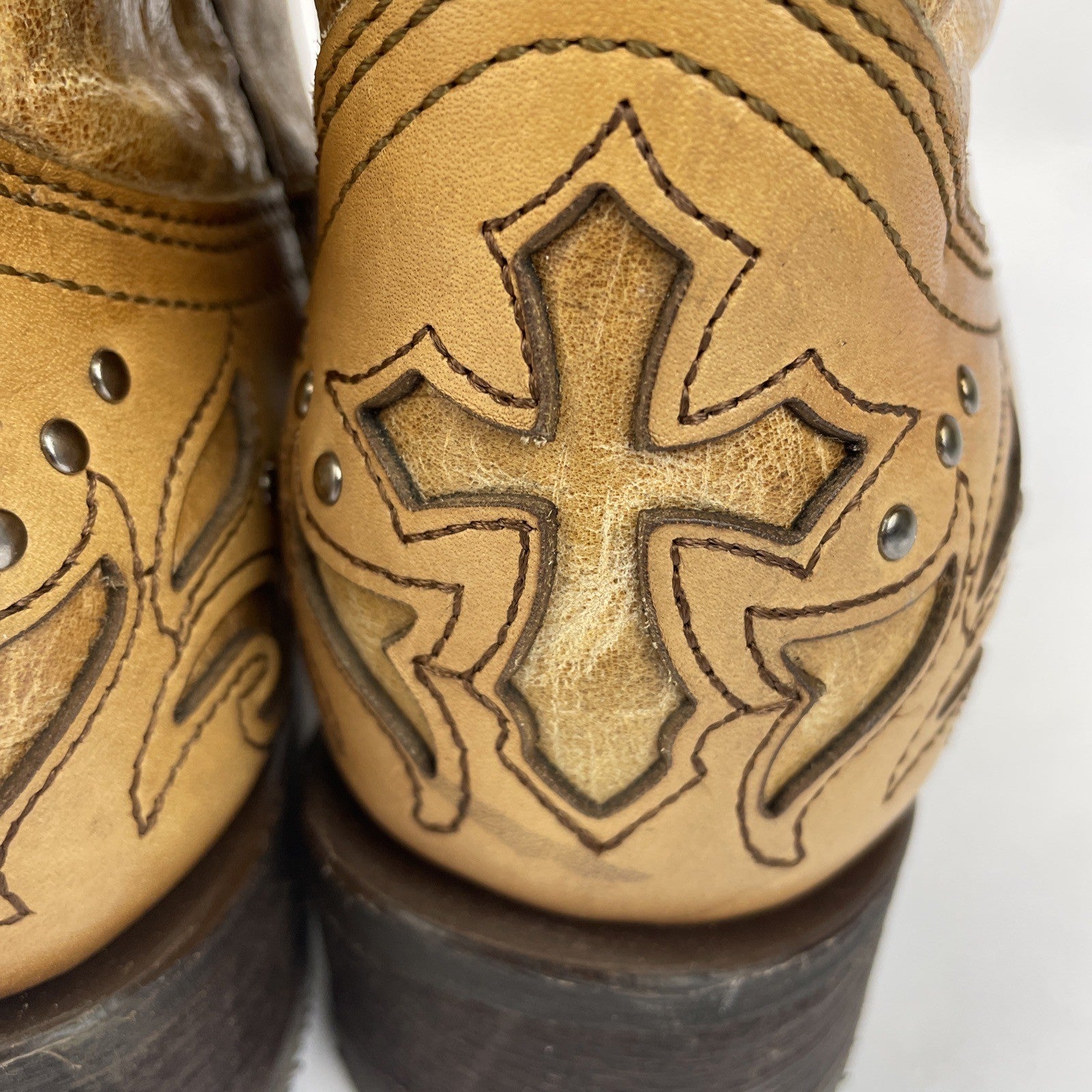 Corral men western boots brown tan square toe