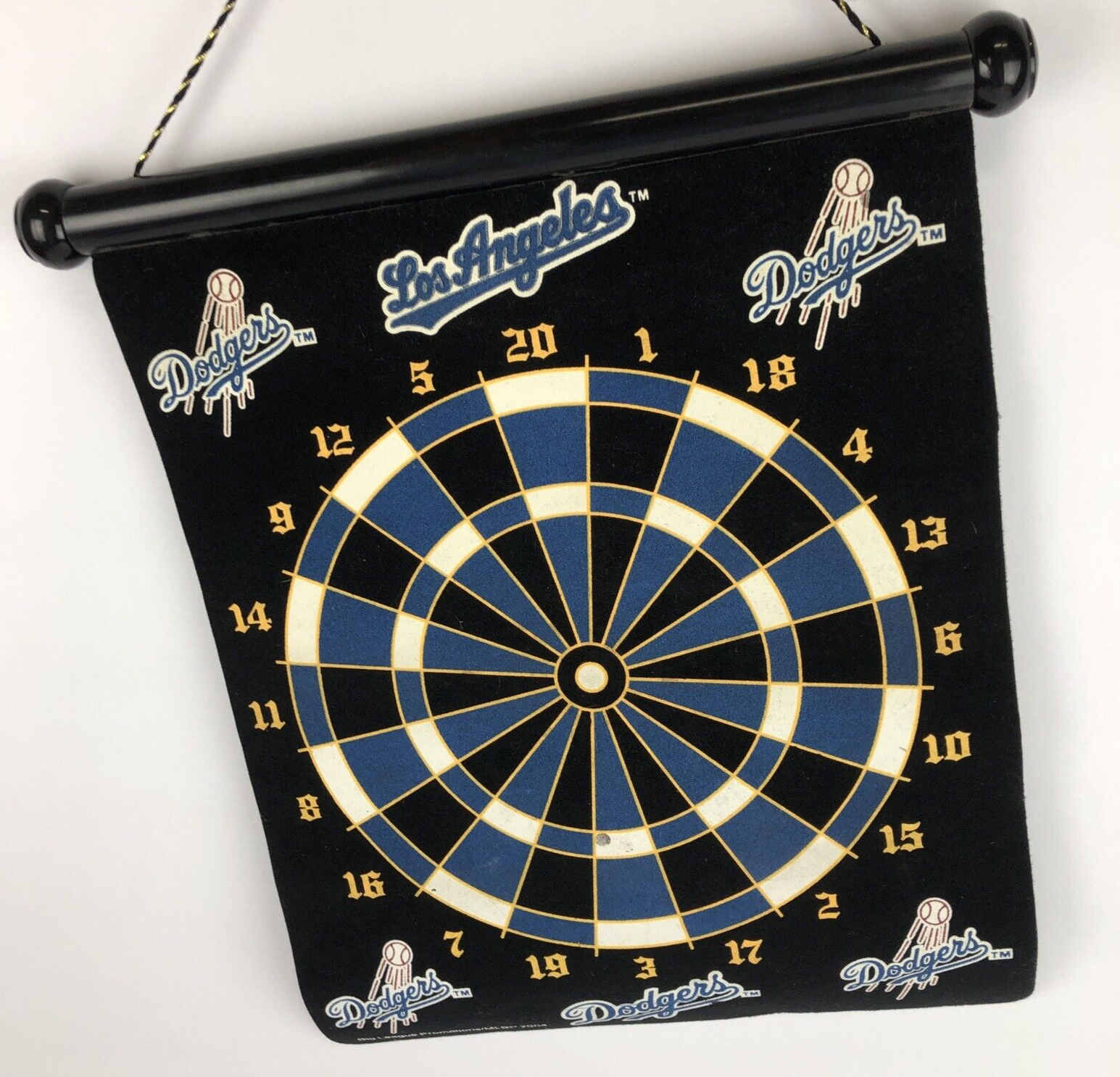 Rare 2004 Los Angeles Dodgers magnetic dart board by Big League Productions with magnetic darts