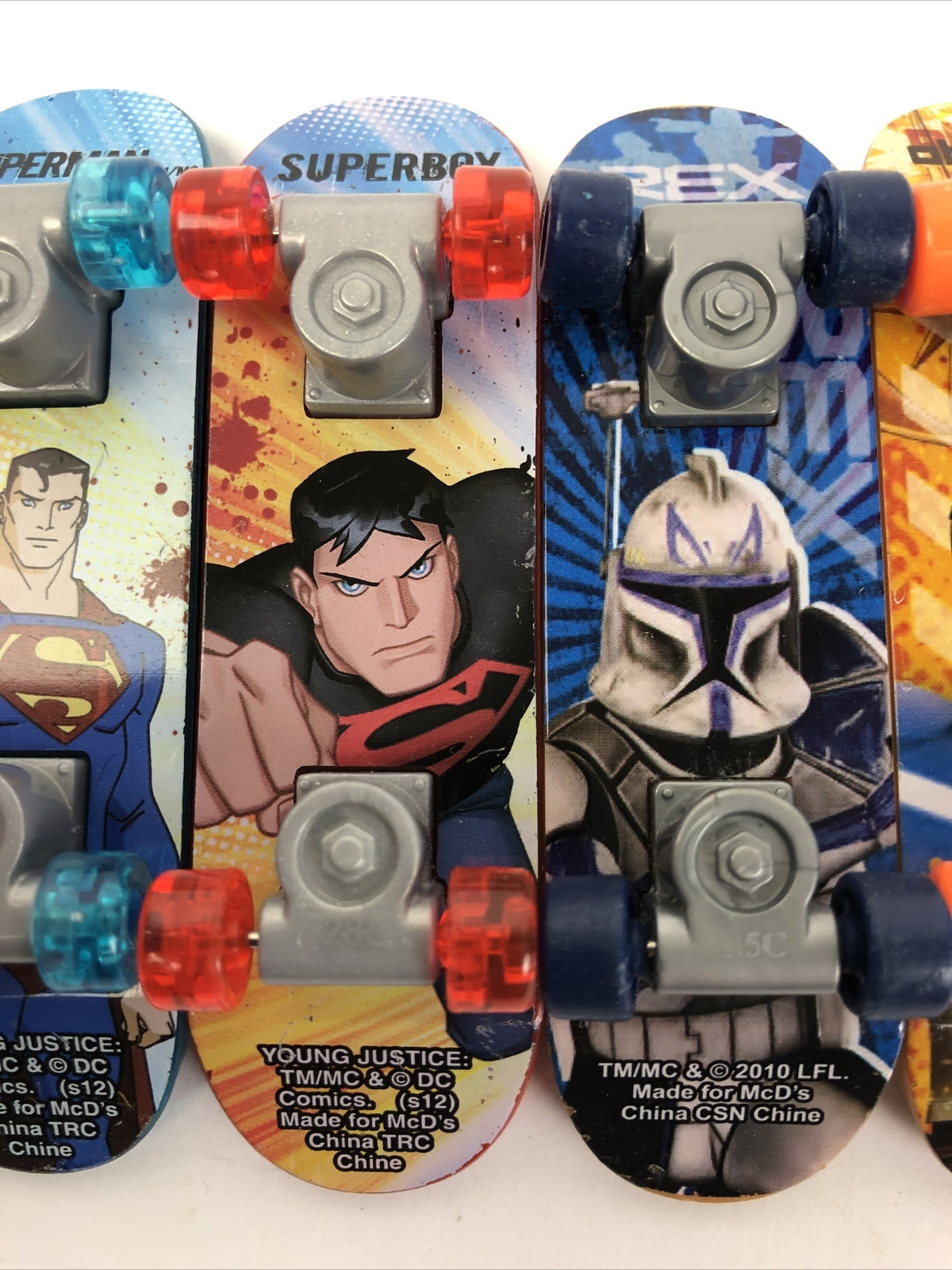 Lot of 5 Finger Skateboard Star Wars Clone Wars / Young Justice McDonald's Kids