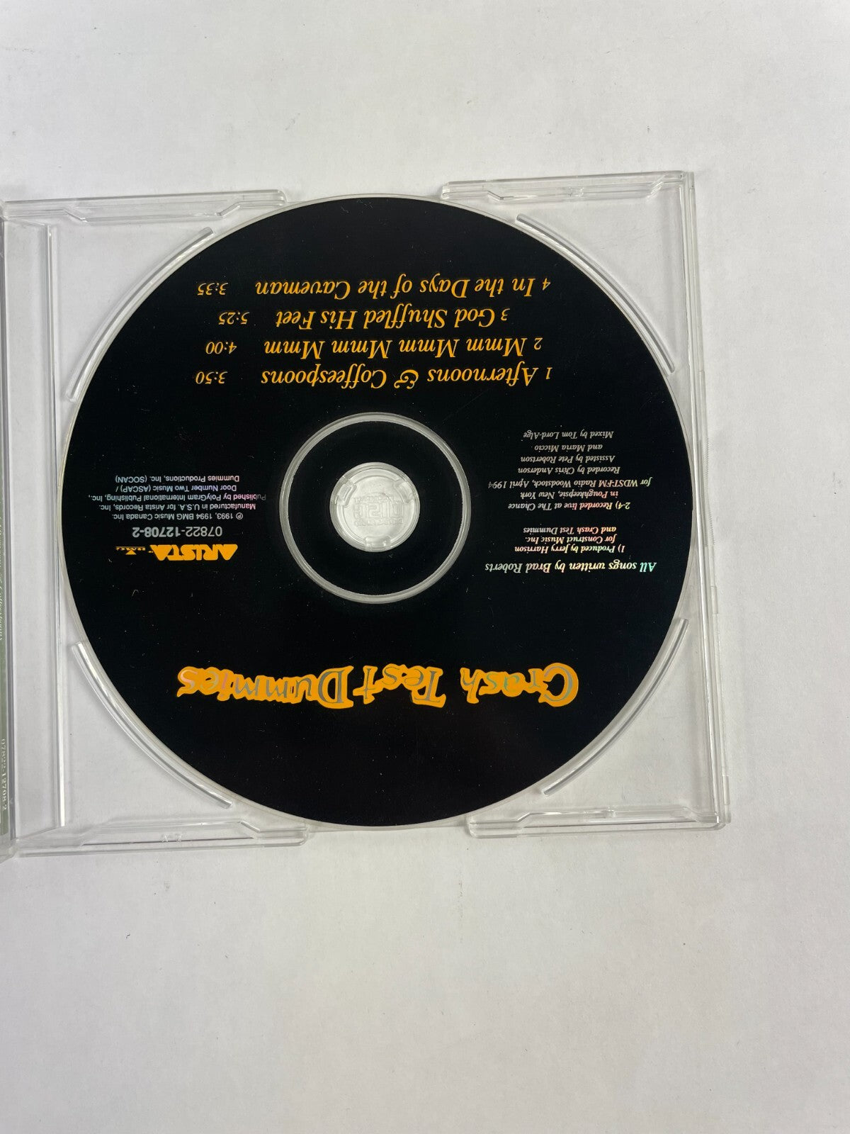 Crash Test Dummies Afternoons & Coffespoons God Shuffled His Feet CD#72